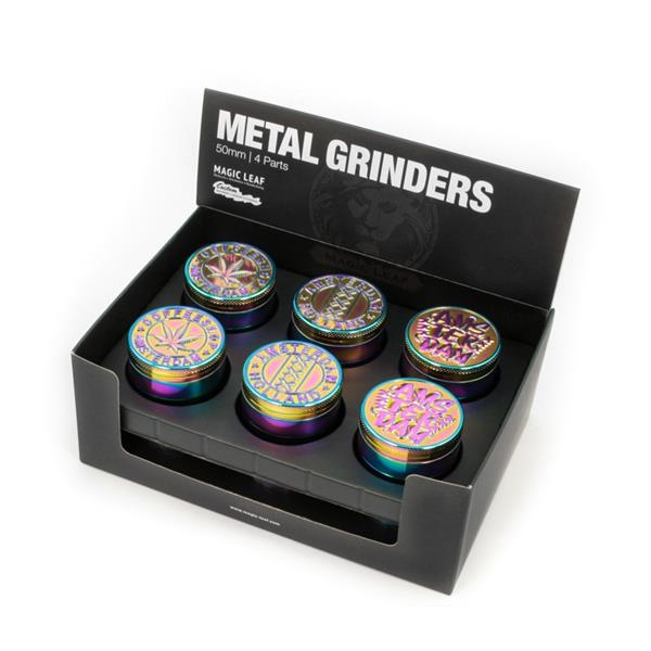 1 Metall Grinder Pollinator 4 part ø 50mm ICY Rainbow Embossed Amsterdam